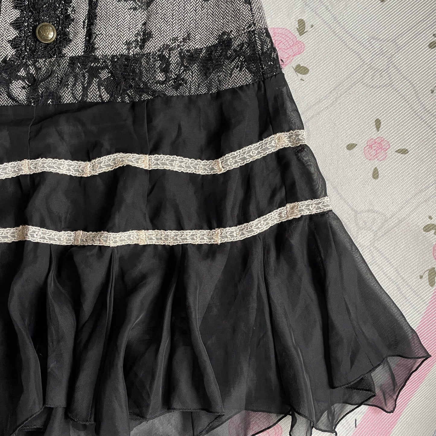 Axes Femme Black & Grey Lace Dress (blouse not included)6