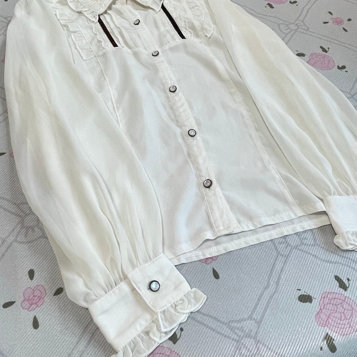 Axes Femme Romantic Victorian Lace Blouse Victorian Ruffle J-Fashion Mori Kei3