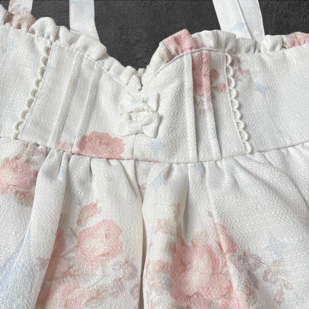 Liz Lisa pastel floral suspender dress romantic lolita aesthetic5