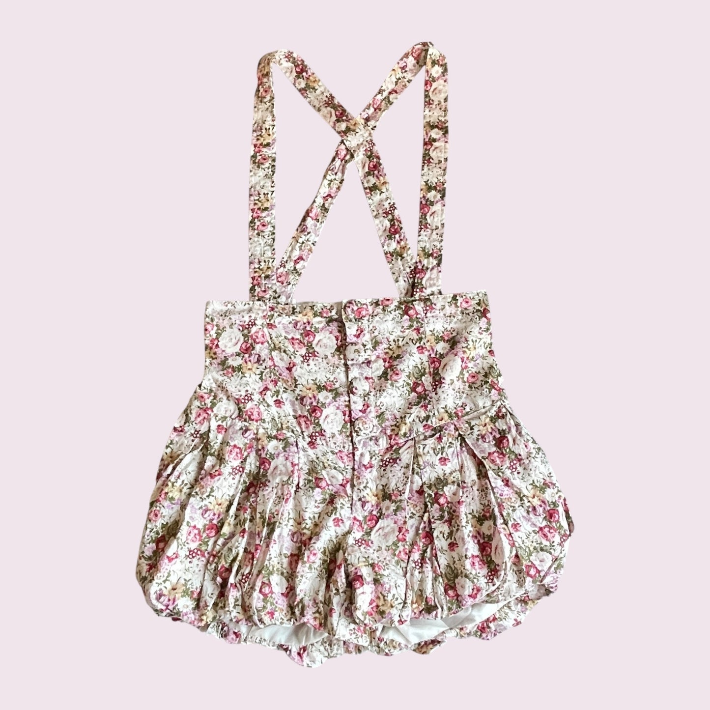 Ank Rouge Floral Suspender Shorts – Detachable Straps1