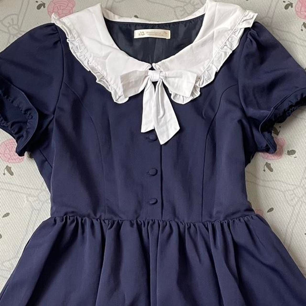 Ank Rouge Navy Sailor Dress with Embroidered Collar3