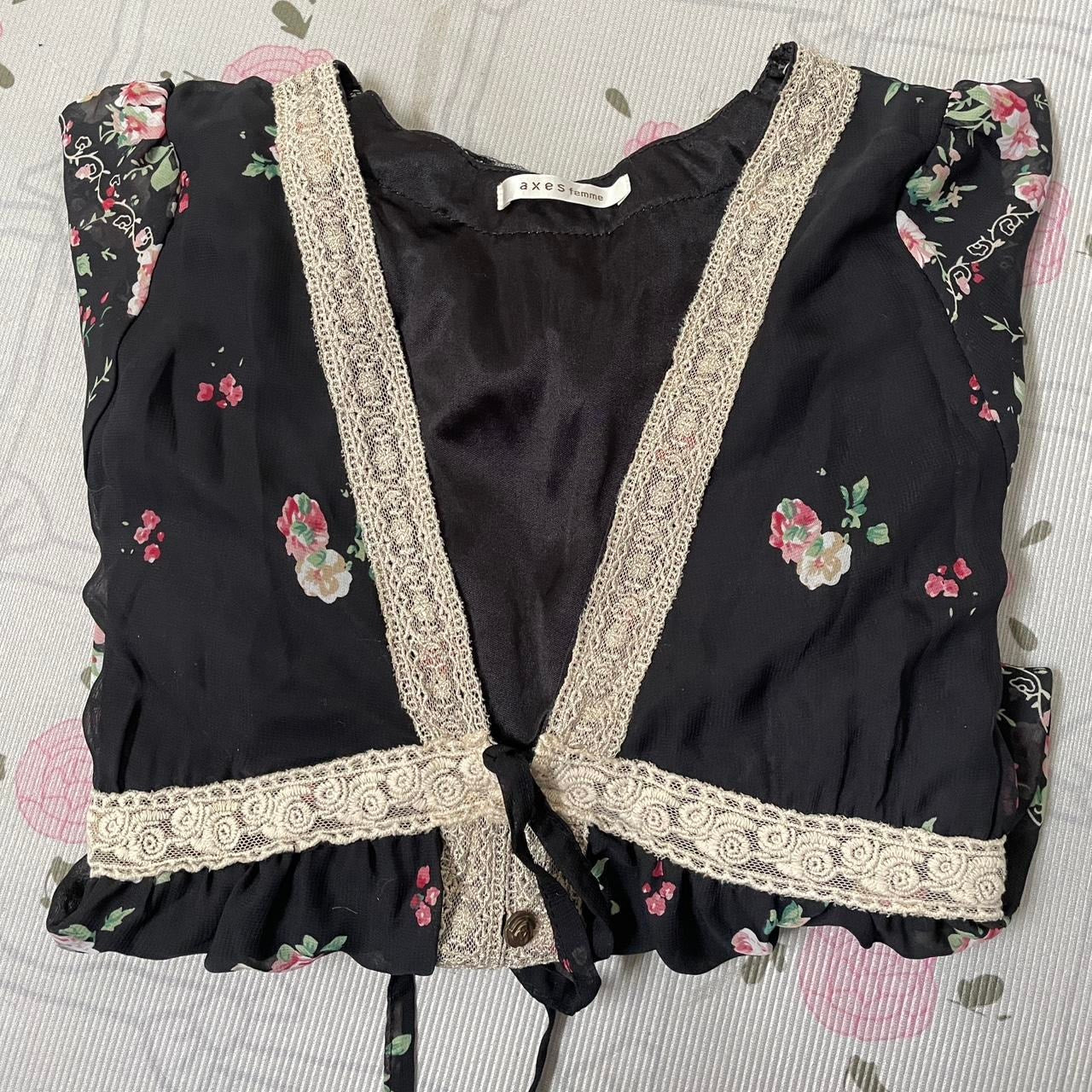 Japanese brand Axes Femme floral lace bohemian dress5