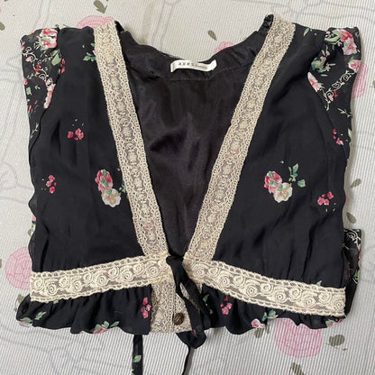 Japanese brand Axes Femme floral lace bohemian dress5