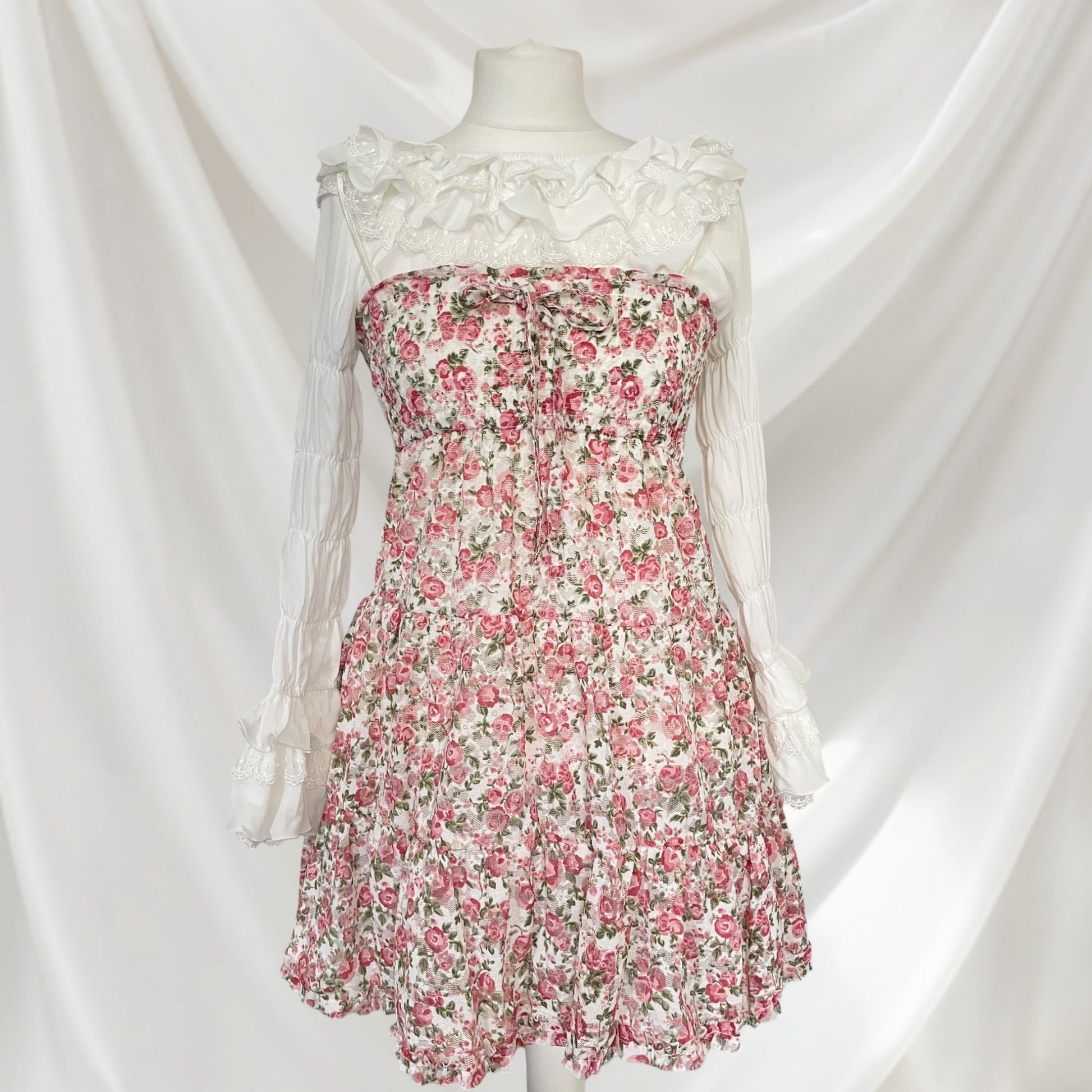  Liz Lisa floral dress with shirred bodice gyaru kawaii dress0