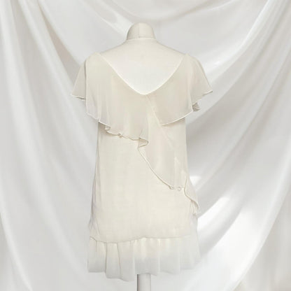 Liz Lisa tunic top / mini dress with delicate lace & ruffled back 1