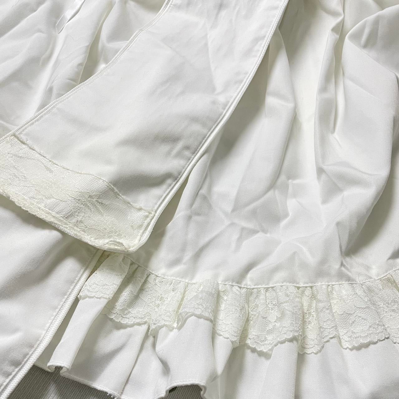 Bodyline white  lace dress with cross-tie back and full skirt – lolita JSK XS5