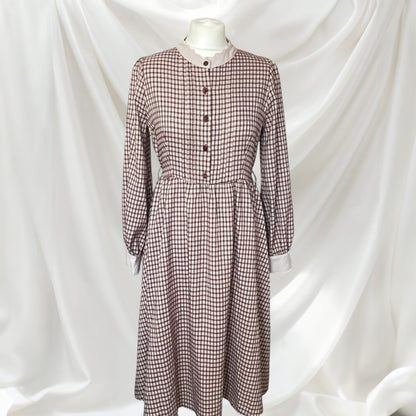  Axes femme checkered midi dress Japanese brand1