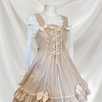 Japanese brand Bodyline strapped dress with lace and bow (blouse not included)2