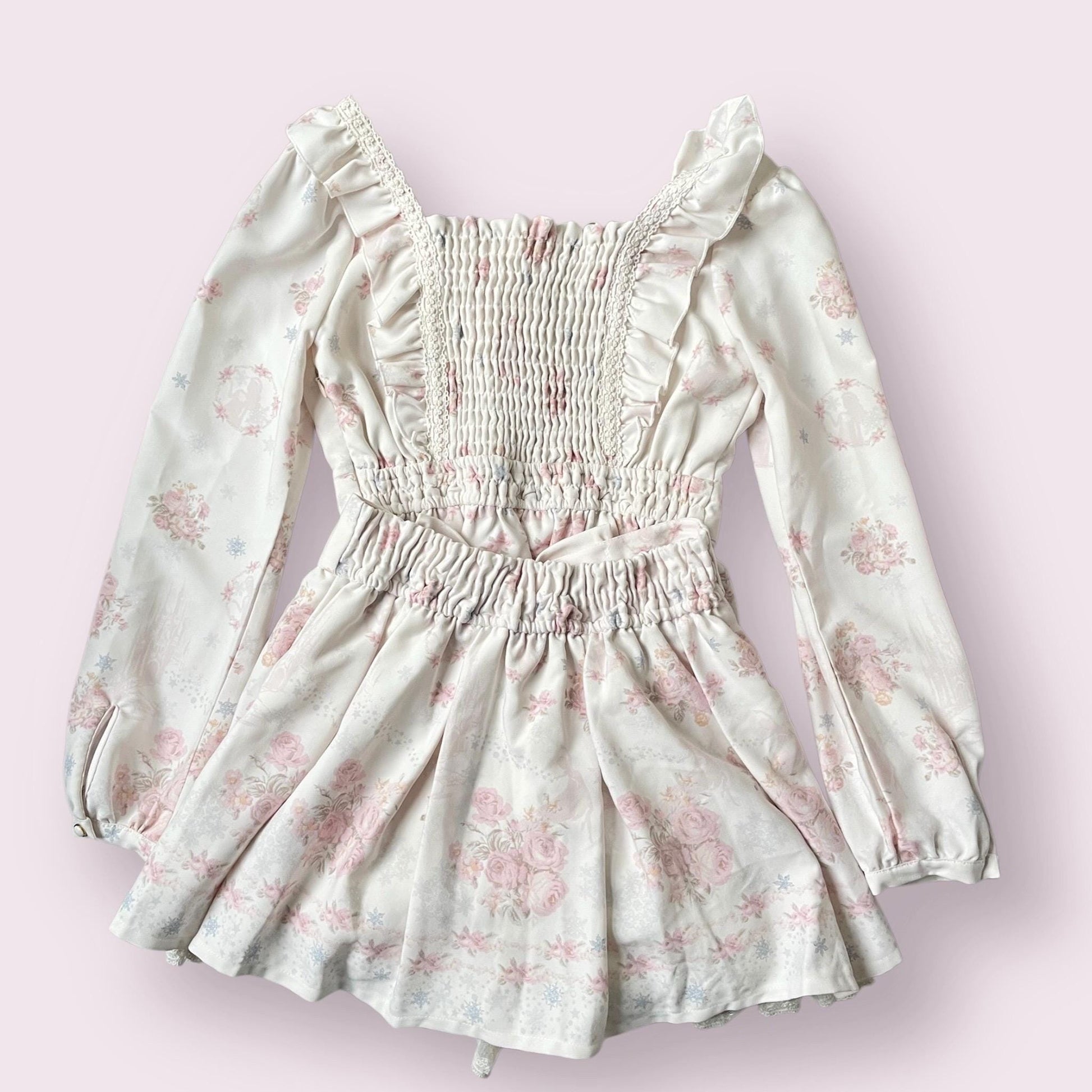 Liz Lisa two-piece floral set with lace-up detail romantic olita outfit 6