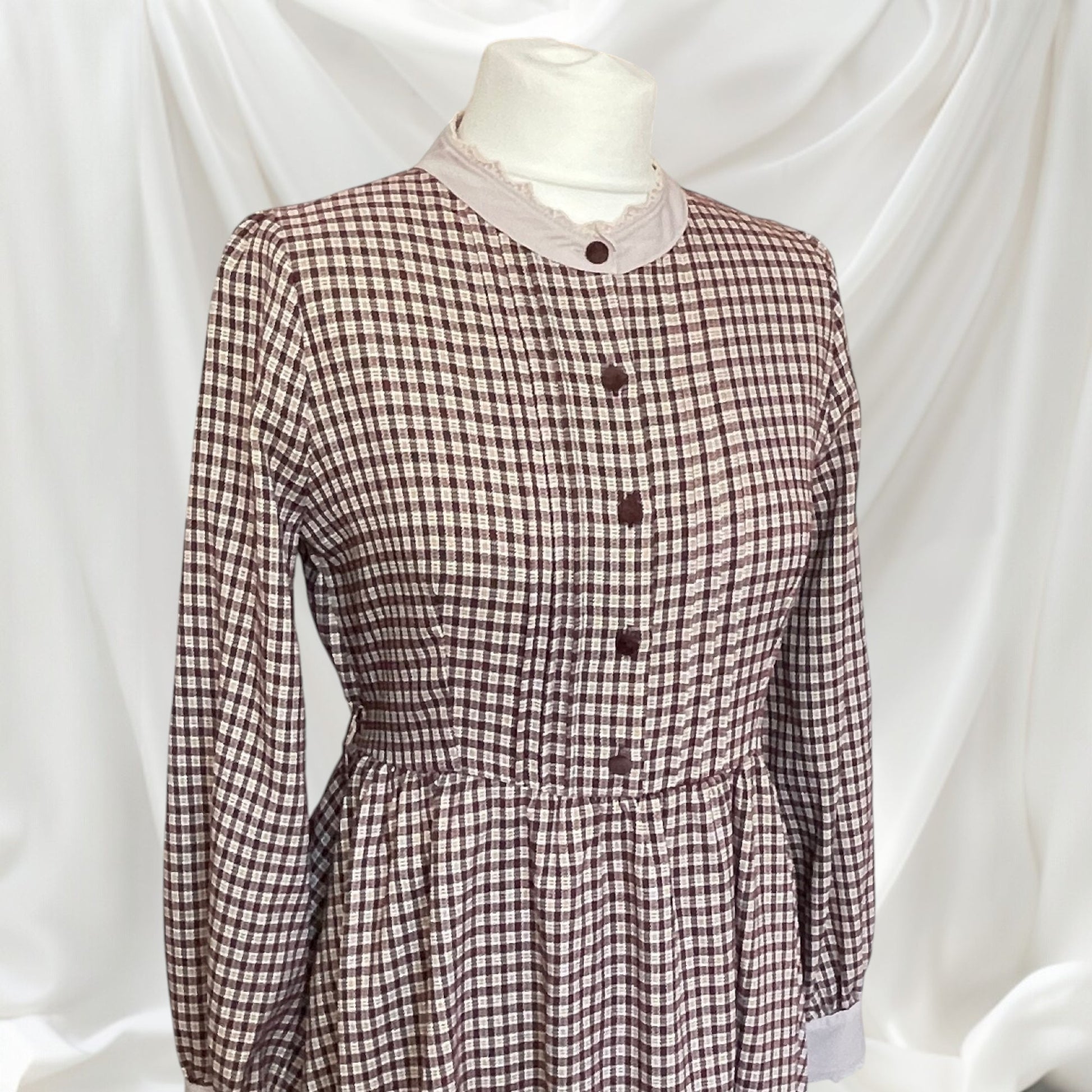 Axes femme checkered midi dress Japanese brand2