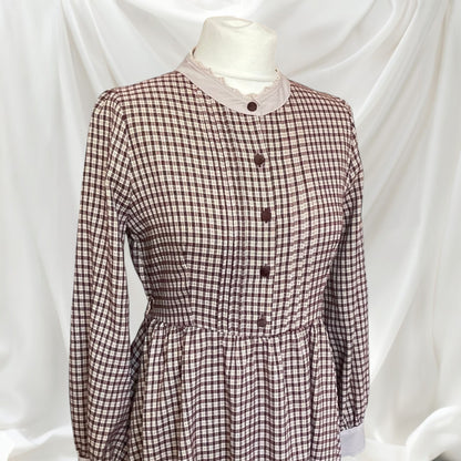  Axes femme checkered midi dress Japanese brand2