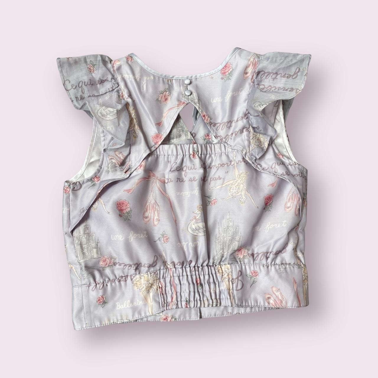 Liz Lisa floral sleeveless blouse with ruffled details - recommend XS1