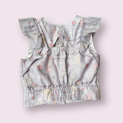 Liz Lisa floral sleeveless blouse with ruffled details - recommend XS1
