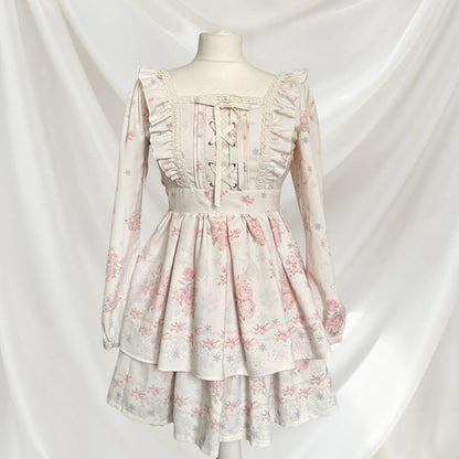 Liz Lisa two-piece floral set with lace-up detail romantic olita outfit 0