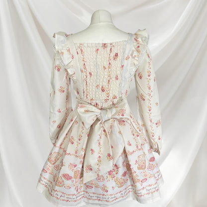 Vintage-inspired floral Lolita dress with bow back - Liz Lisa romantic aesthetic4