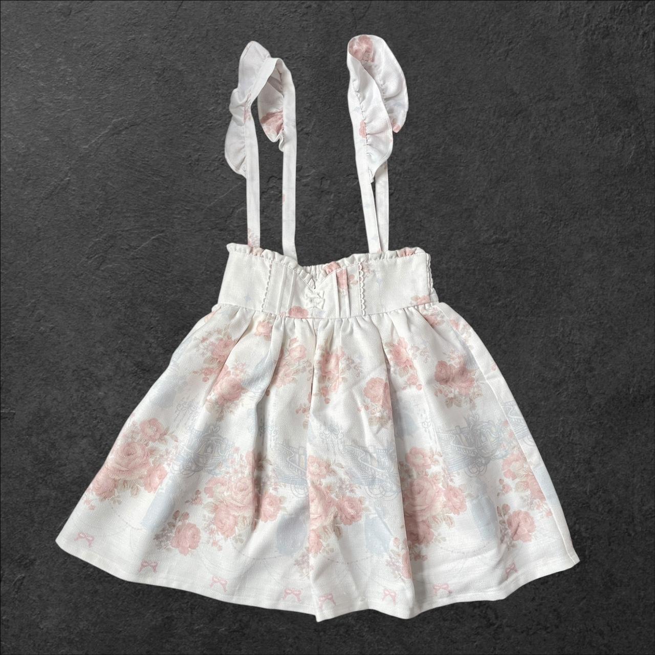 Liz Lisa pastel floral suspender dress  romantic lolita aesthetic3