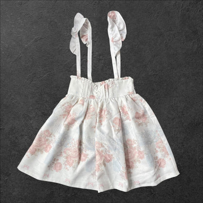 Liz Lisa pastel floral suspender dress  romantic lolita aesthetic3