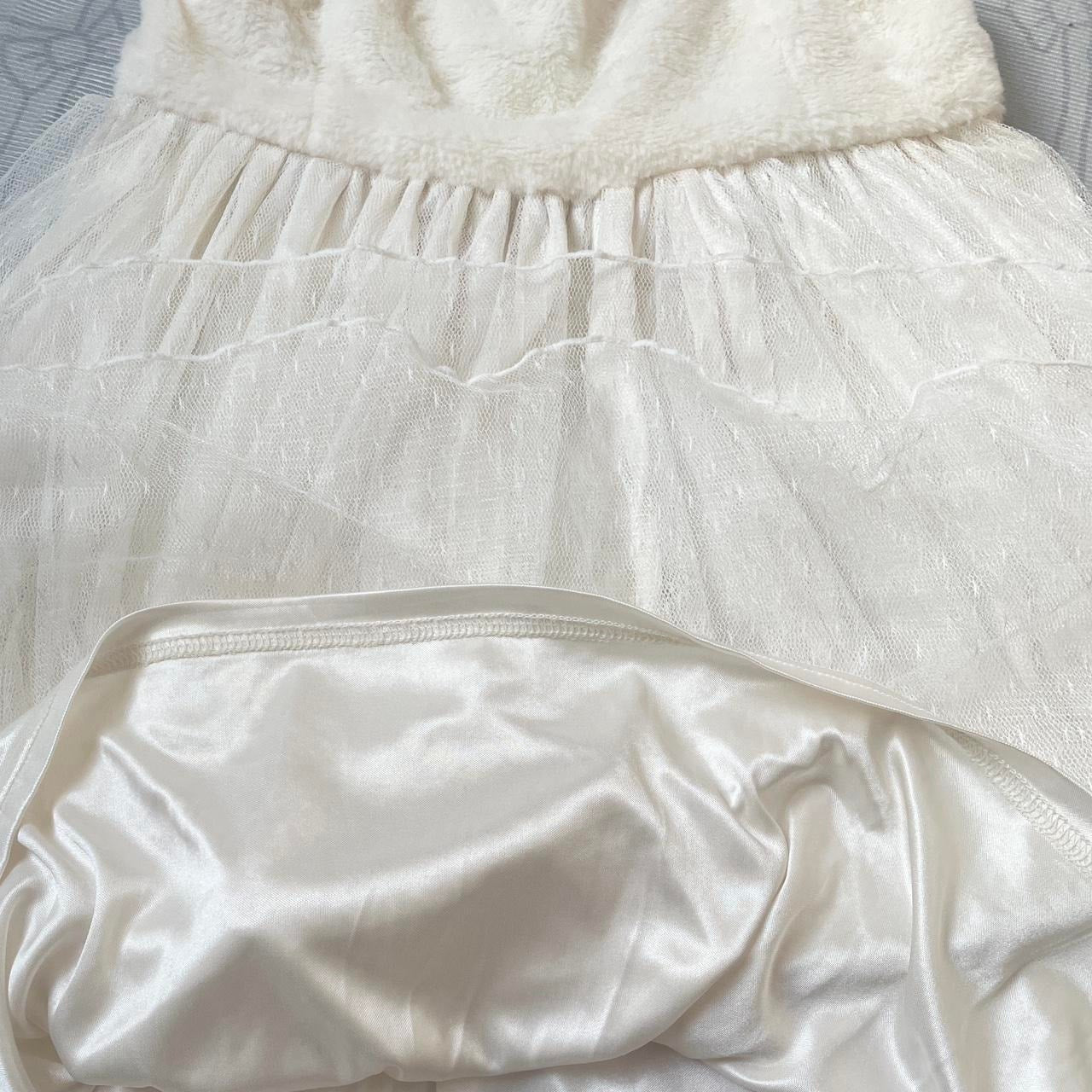Ank Rouge fluffy mesh dress in white Japanese women girls sweet lolita princess7