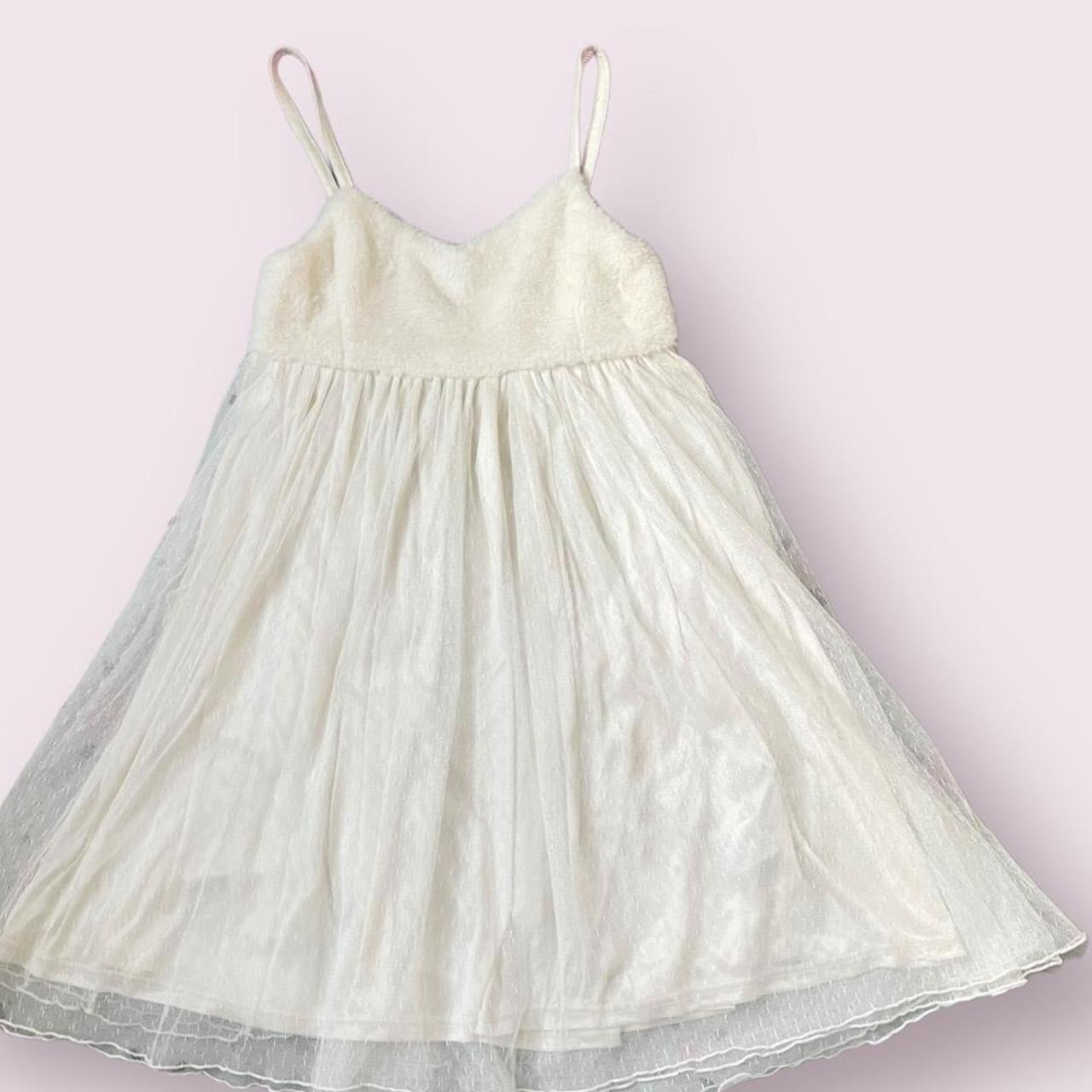 Ank Rouge fluffy mesh dress in white Japanese women girls sweet lolita princess0