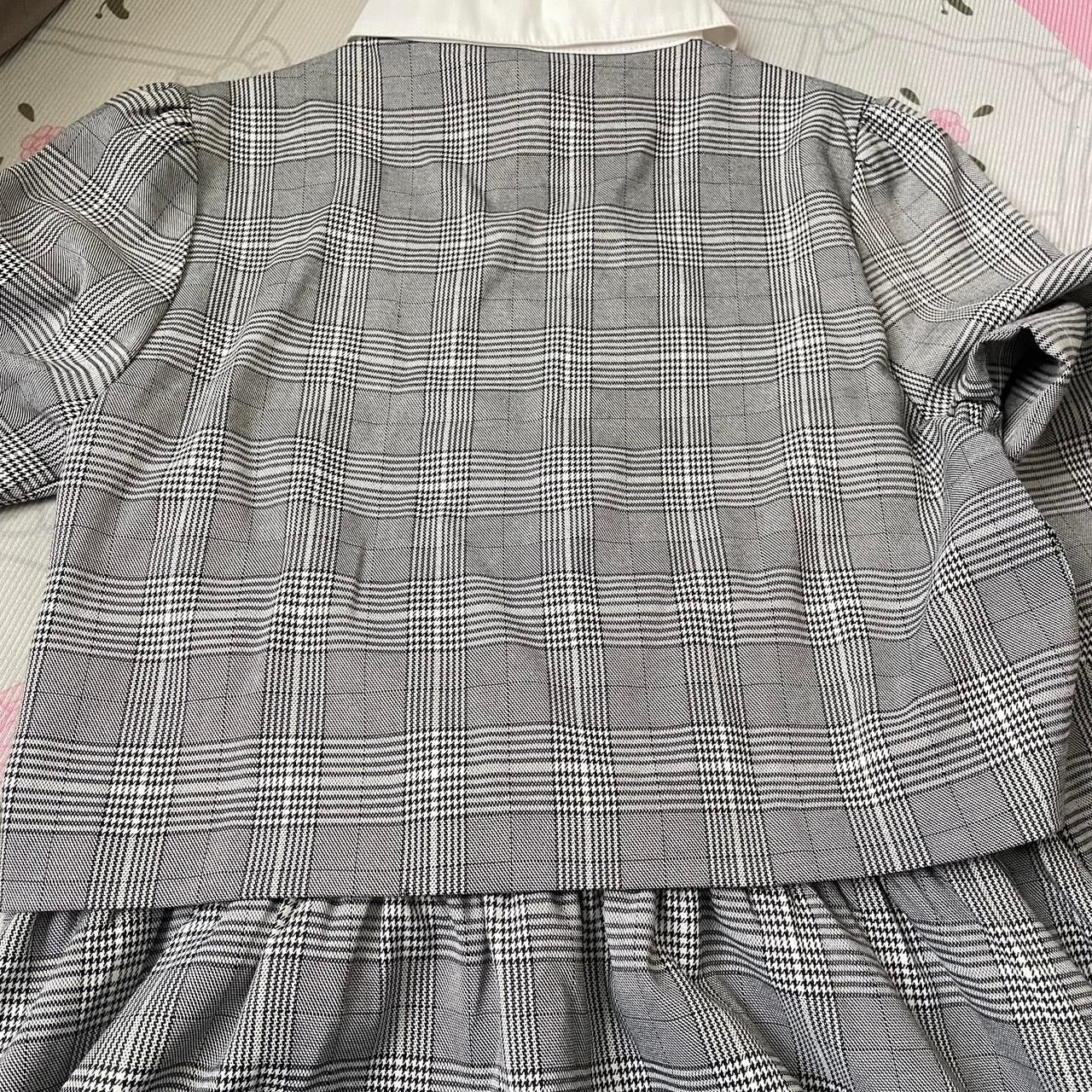 Ank Rouge plaid long-sleeve dress with peter pan collar Jfashion5