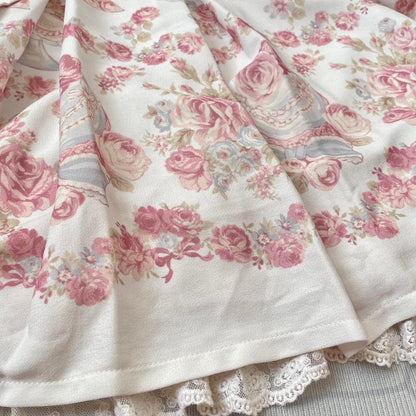 Liz Lisa floral print sweet lolita dress with lace trim and lace-up detail5