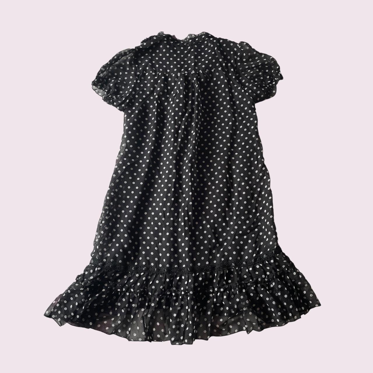 Axes femme black polka dot ruffle dress1