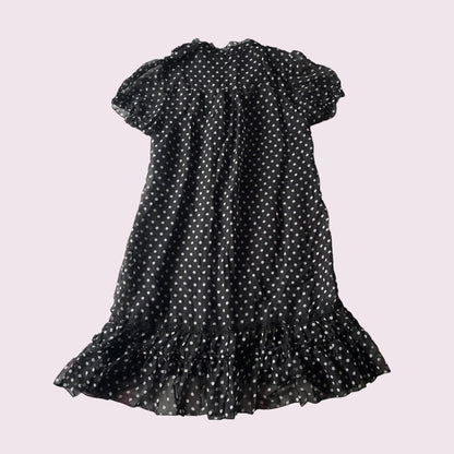 Axes femme black polka dot ruffle dress1