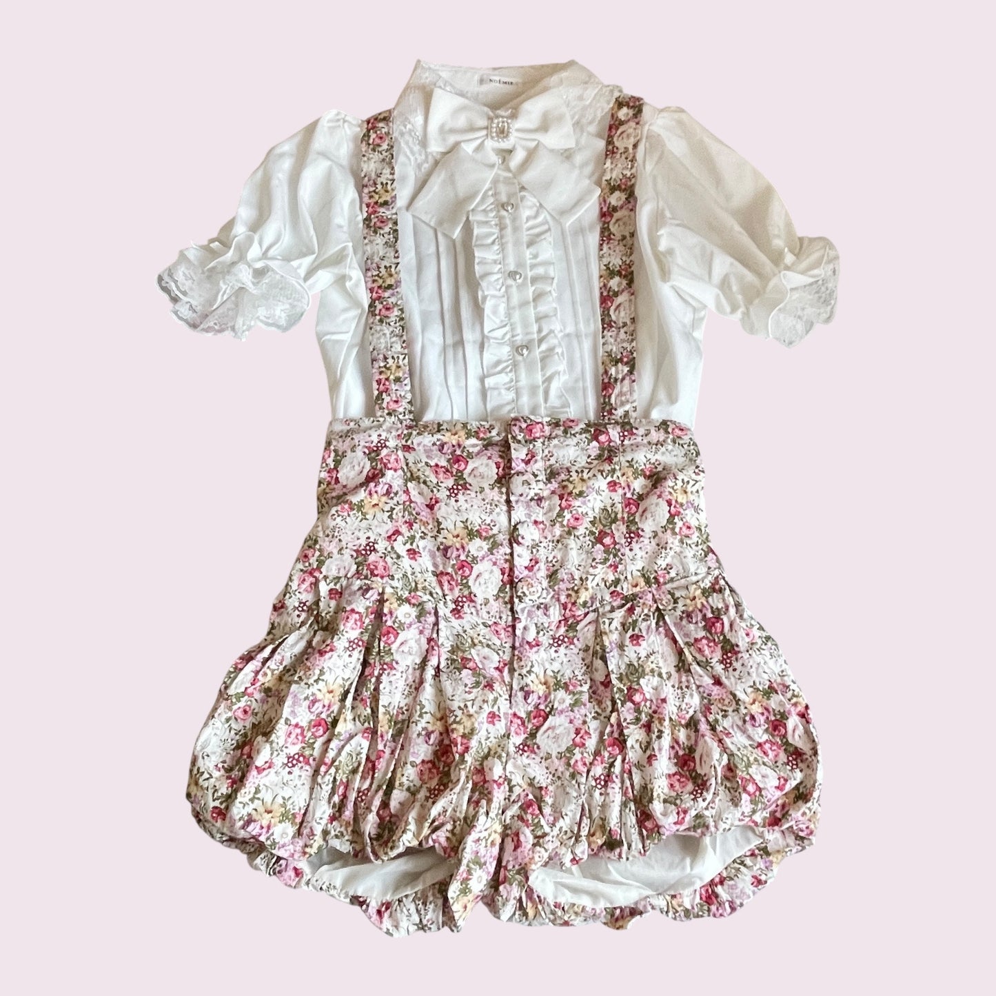 Ank Rouge Floral Suspender Shorts – Detachable Straps0