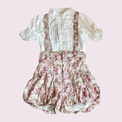 Ank Rouge Floral Suspender Shorts – Detachable Straps0