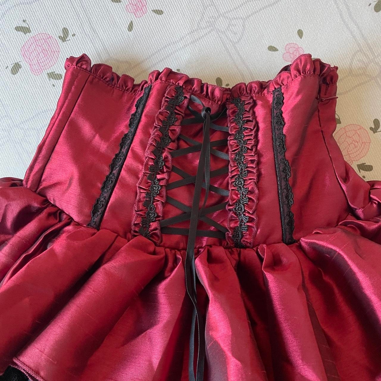 Atelier Pierrot Gothic Red & Black Tiered High Corset Mini Skirt Free size5