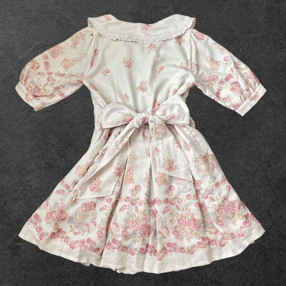Liz Lisa floral print sweet lolita dress with lace trim and lace-up detail1
