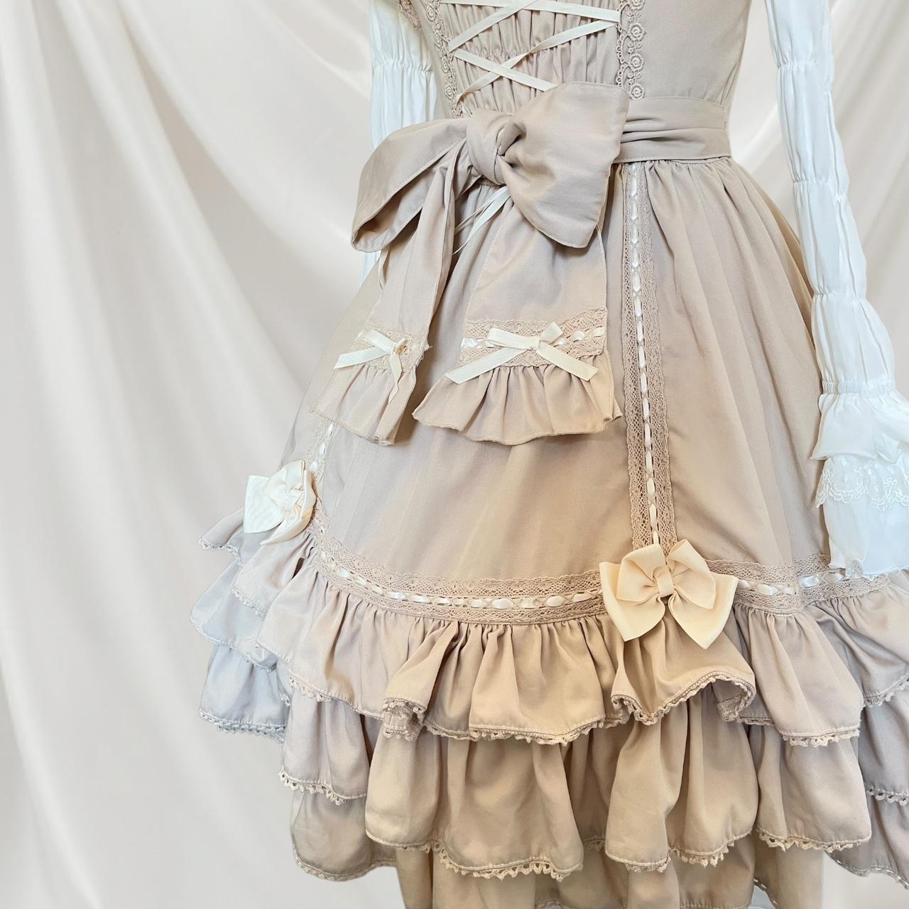 Japanese brand Bodyline strapped dress with lace and bow (blouse not included)5