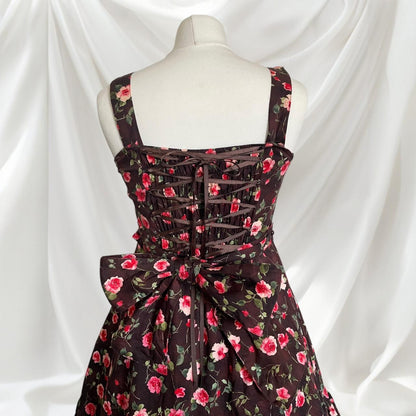 Japanese brand Bodyline Lolita floral dress with lace-up detail2