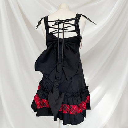 Bodyline JSK gothic Halloween bat-wing dress with plaid accents JP size M2