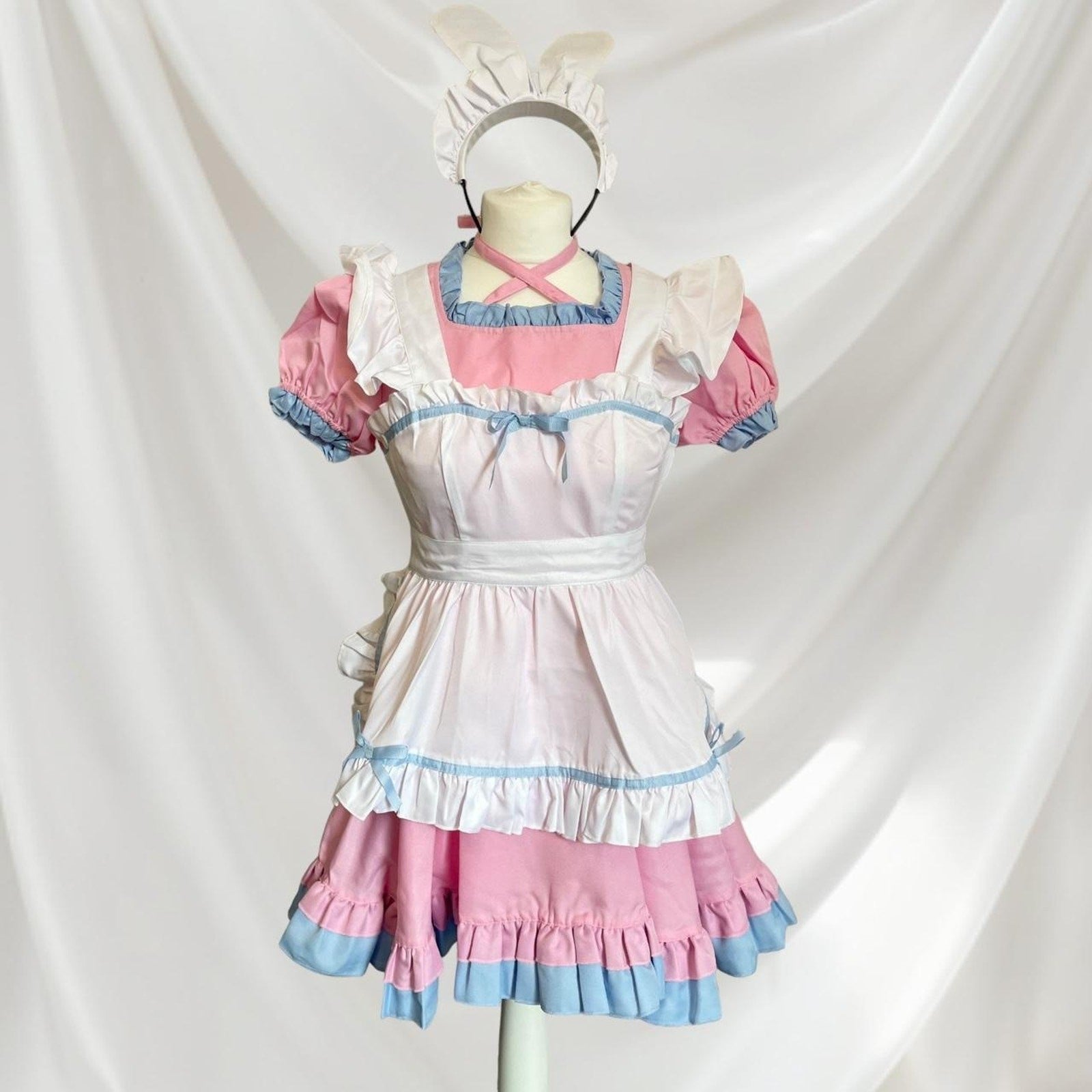 Bodyline bunny maid dress with apron, headband, and tail Halloween costume0