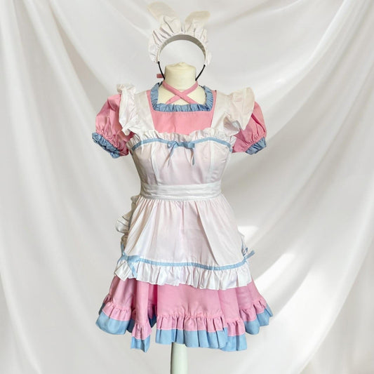 Bodyline bunny maid dress with apron, headband, and tail Halloween costume0