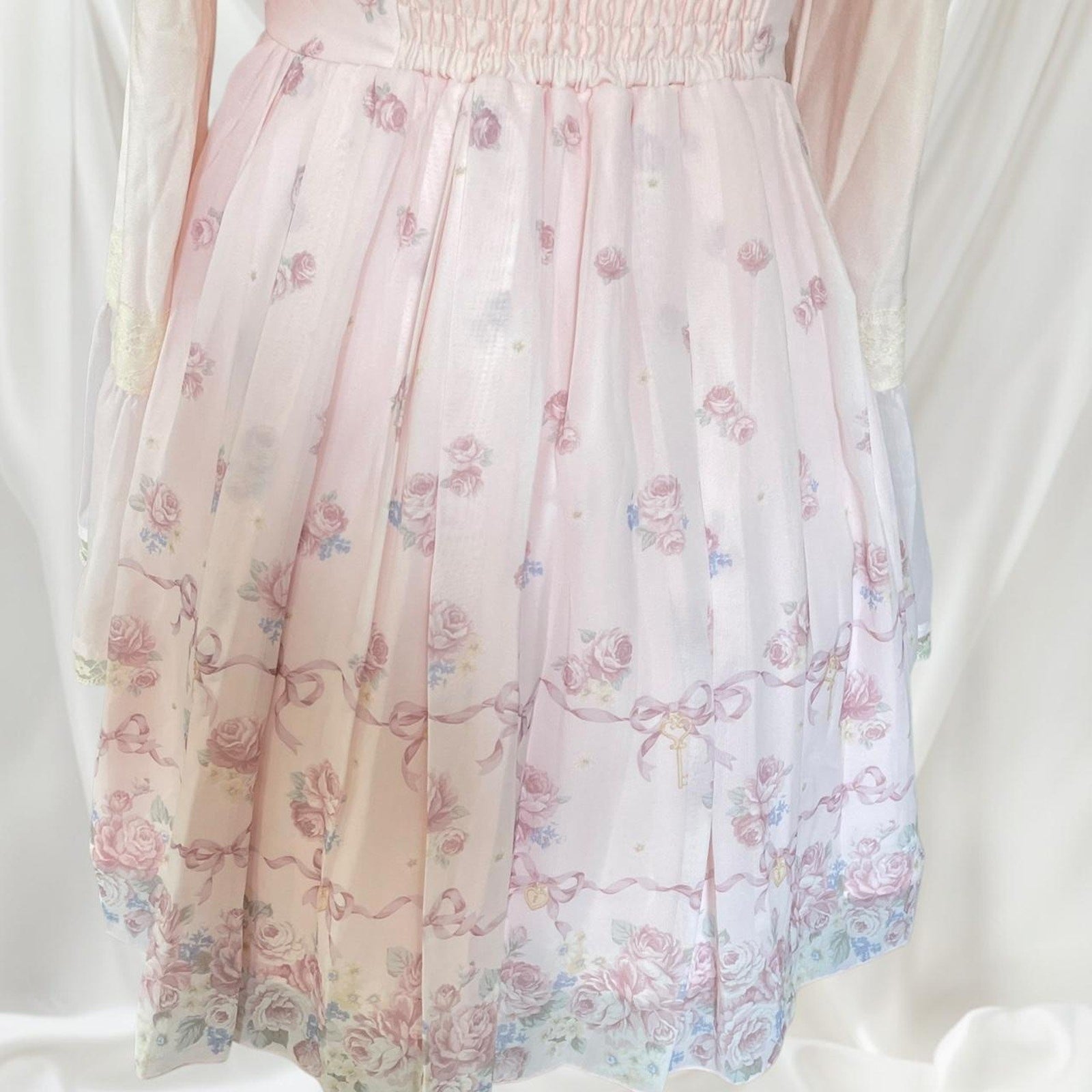 Liz Lisa longsleeve floral laceup dress 3