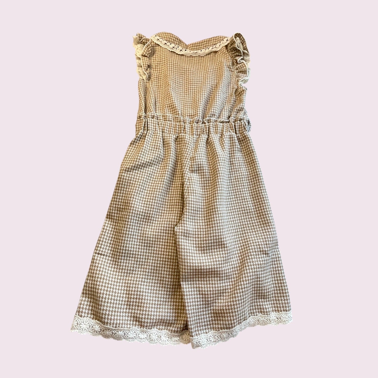 Liz Lisa gingham lace jumpsuit Old School style1