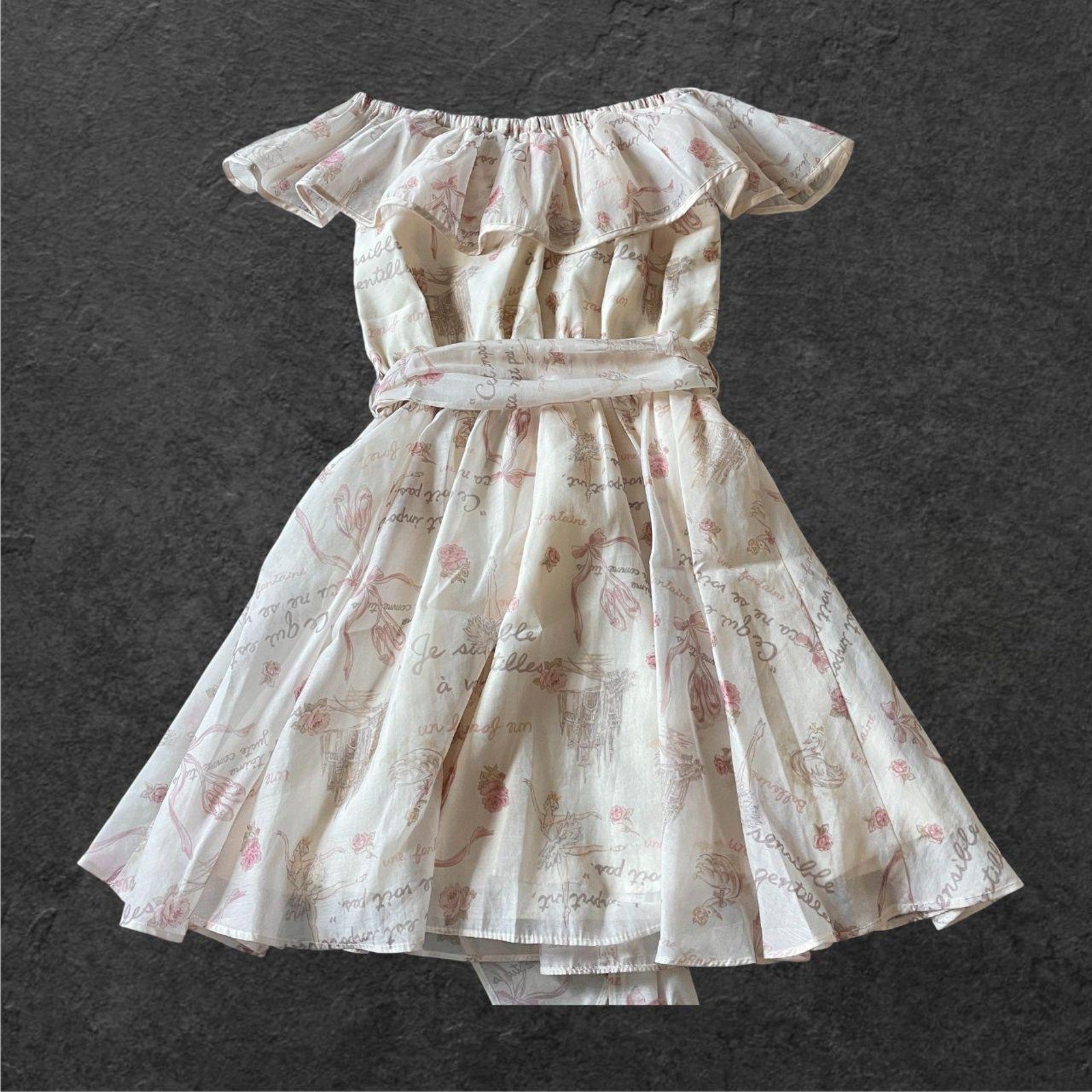 Liz Lisa pastel pink floral bowtie dress, Japan sweet whimsical style1