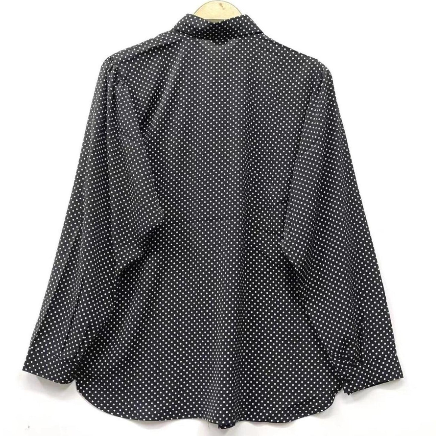 Vintage Japanese Polka Dot Button-Down Blouse1