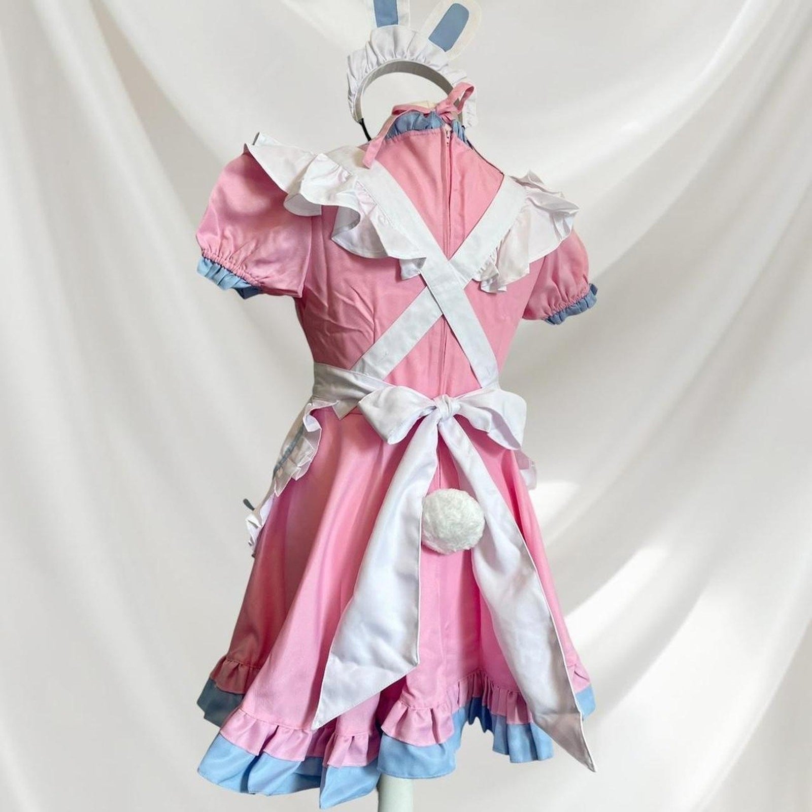 Bodyline bunny maid dress with apron, headband, and tail Halloween costume1