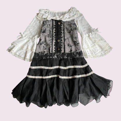 Axes Femme Black & Grey Lace Dress (blouse not included)0
