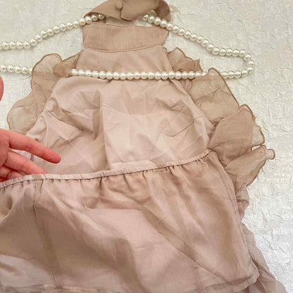 Halterneck tank top with ruffle design 3