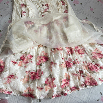 Liz Lisa Floral Tulle Dress Ryousangata Kawaii Long-Sleeve3