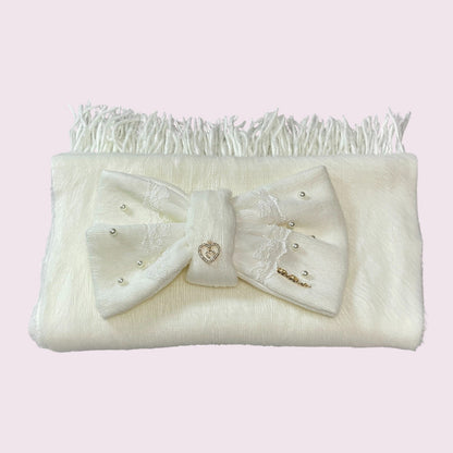 Liz Lisa Wihte Scarf with Detachable Bow – Himekaji / Sweet Lolita Style0