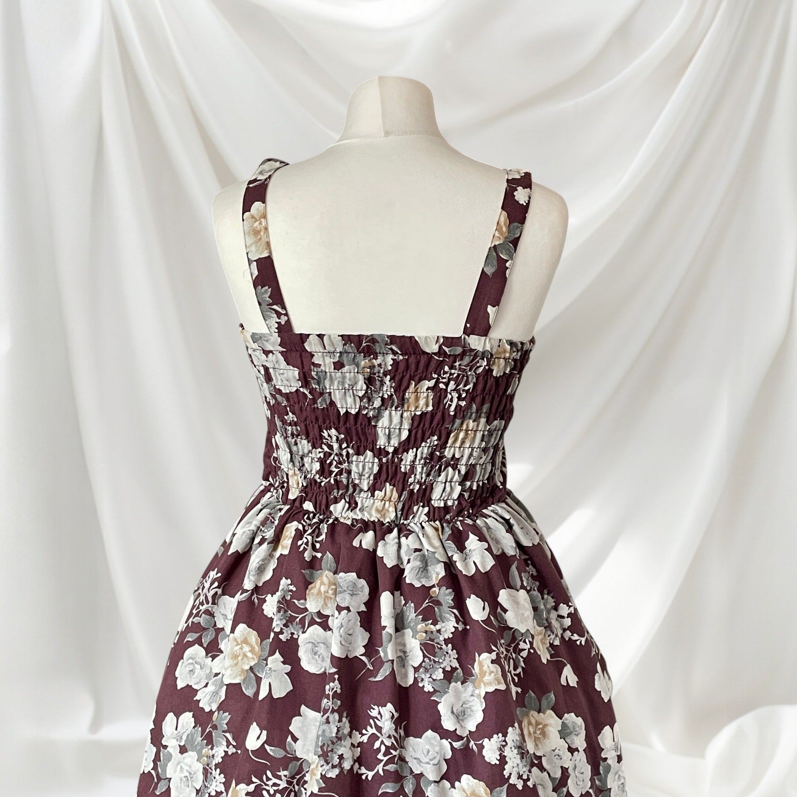 Axes Femme Floral Dress Lace-Up Tiered High-Low Hem4