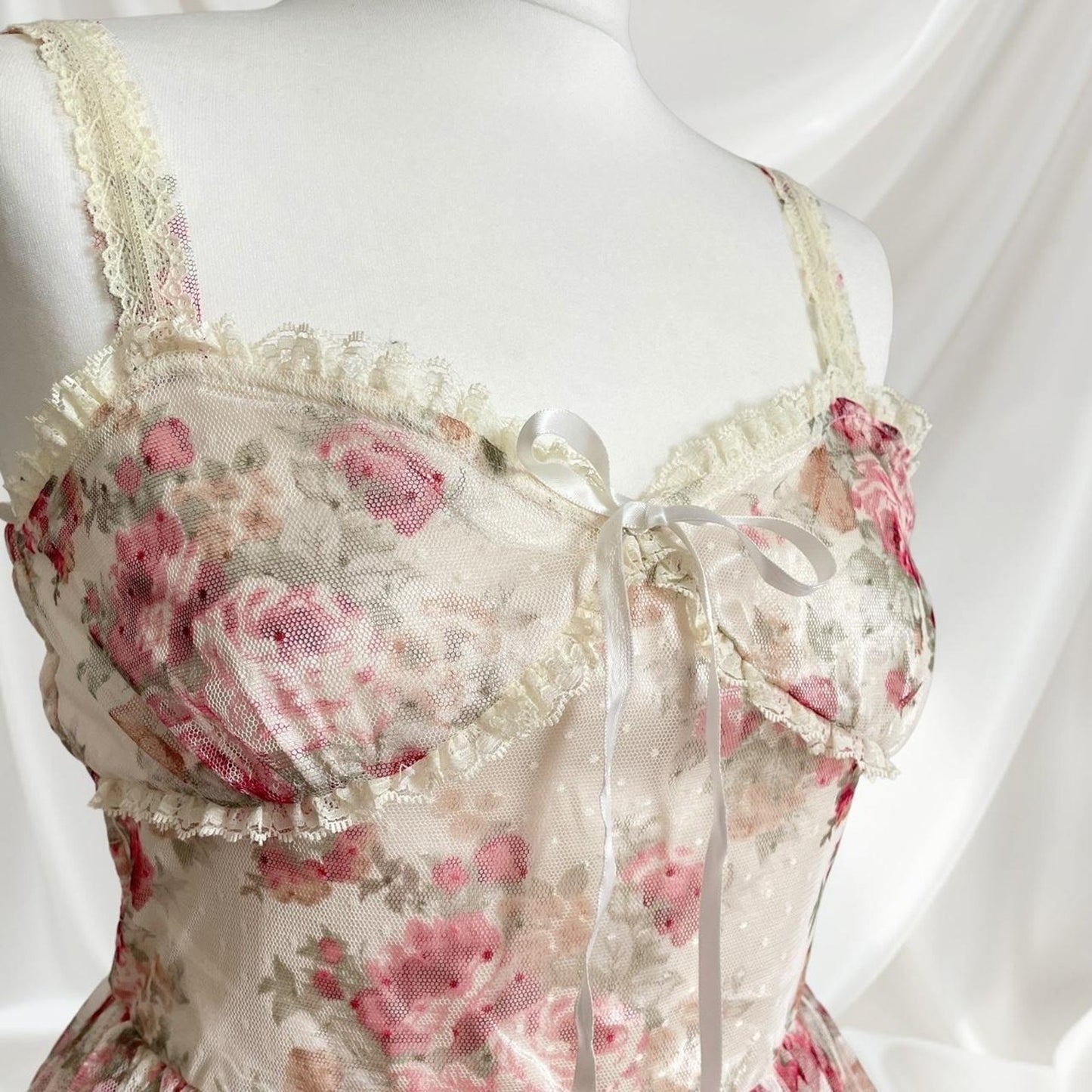 Liz Lisa Gyaru floral lace onesize dress babydoll milkmaid mini dress Japanese 3