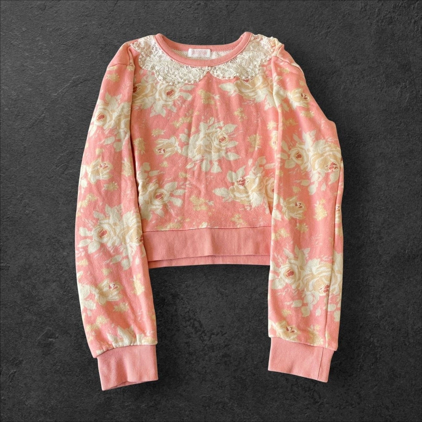 Liz Lisa floral jacquard cropped top & pleated high-waist skirt set1