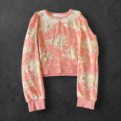 Liz Lisa floral jacquard cropped top & pleated high-waist skirt set1