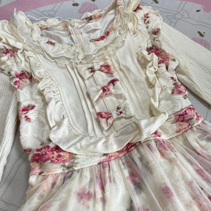Liz Lisa Floral Tulle Dress Ryousangata Kawaii Long-Sleeve4